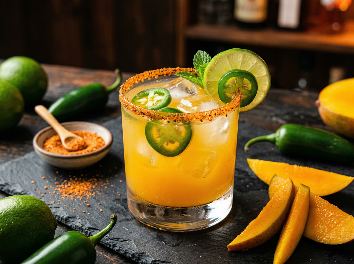 Spicy Mango Paloma Mocktail with THC