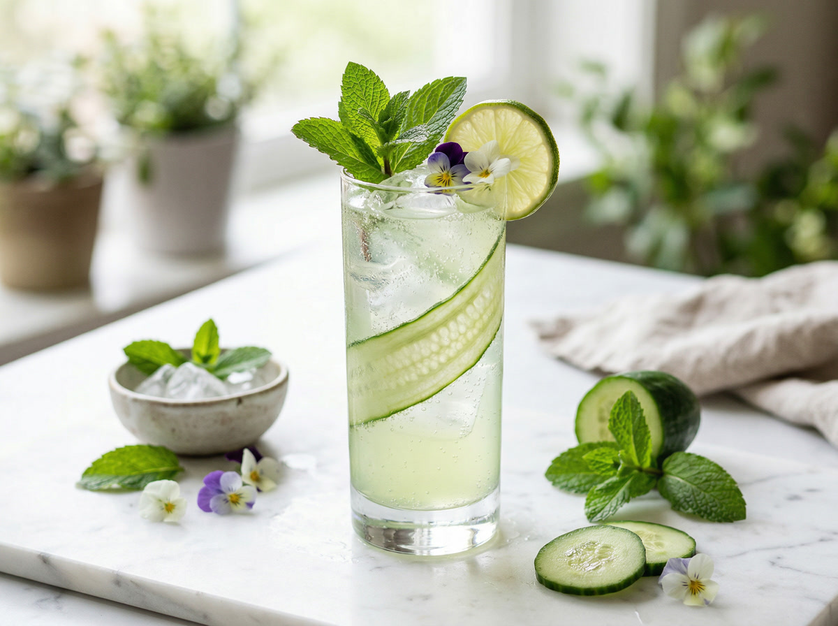 Cucumber Mint Spritz with THC